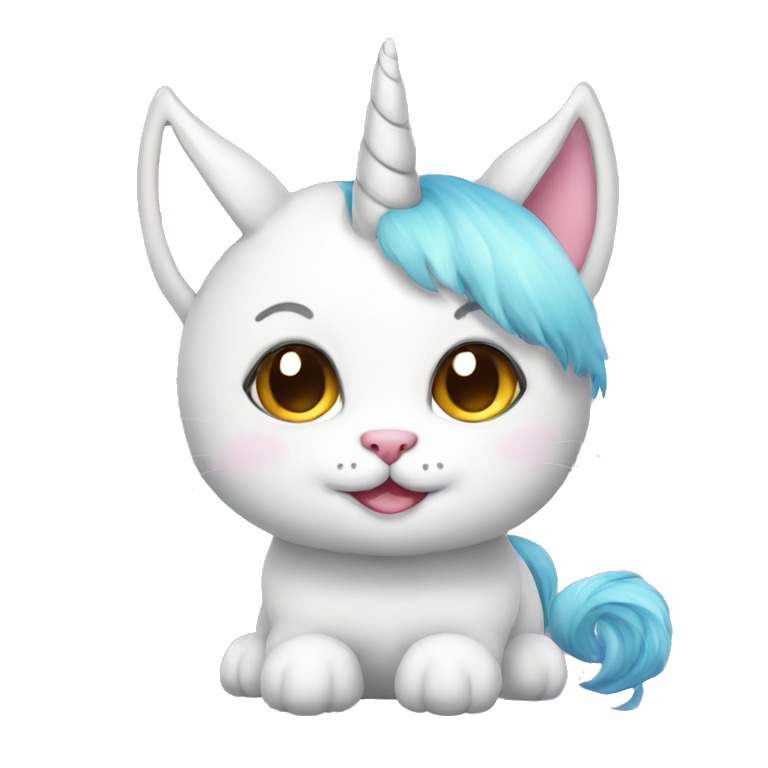 Cute unicorn cat emoji