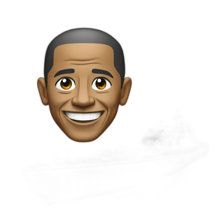 obama, on a boat emoji