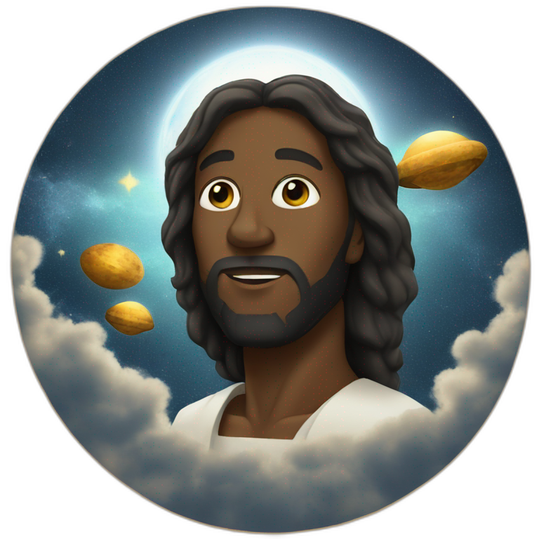 black jesus christ saving the world from aliens emoji