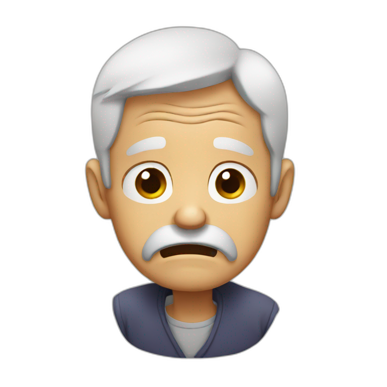 Old man crying emoji