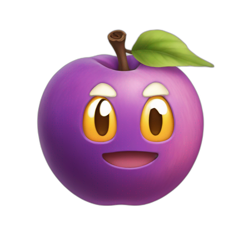 Purple poison peach pokemon emoji