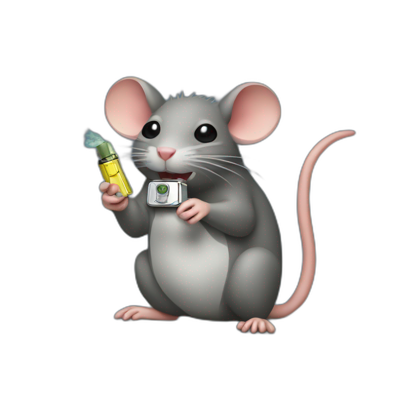 Cannabis rat stealing lighter emoji