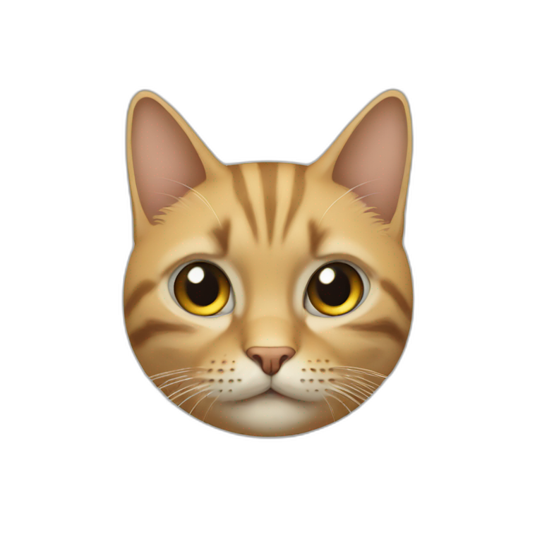 Chat sur une totue emoji