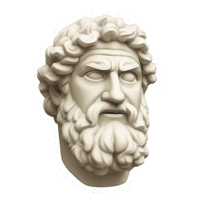 Ancient Greek King Odysseus Statue Face Only, ROFL, Off-white emoji