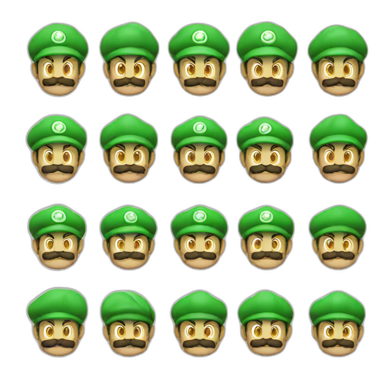 Luigi whith a green cap emoji