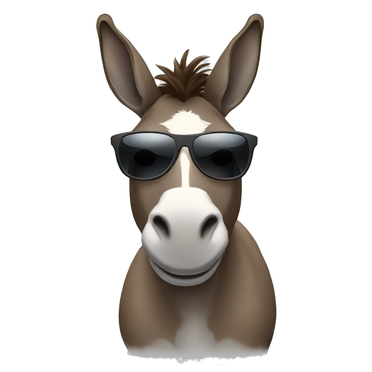 donkey with sunglasses  emoji