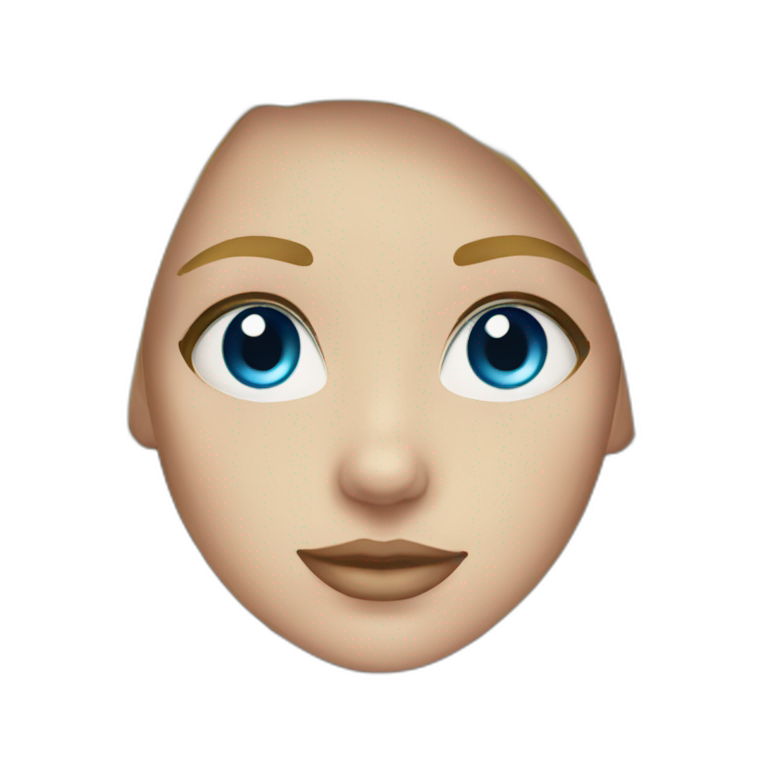  blonde hair blue eye girl emoji