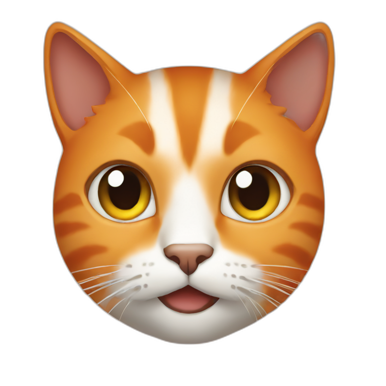 Cat orange logo emoji