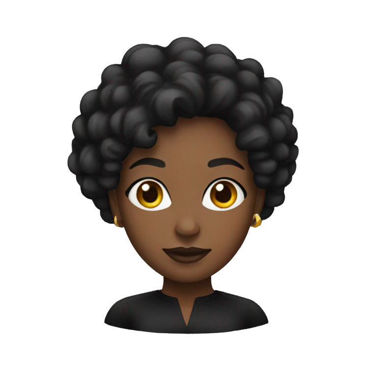 Black women in a all black outfit  emoji