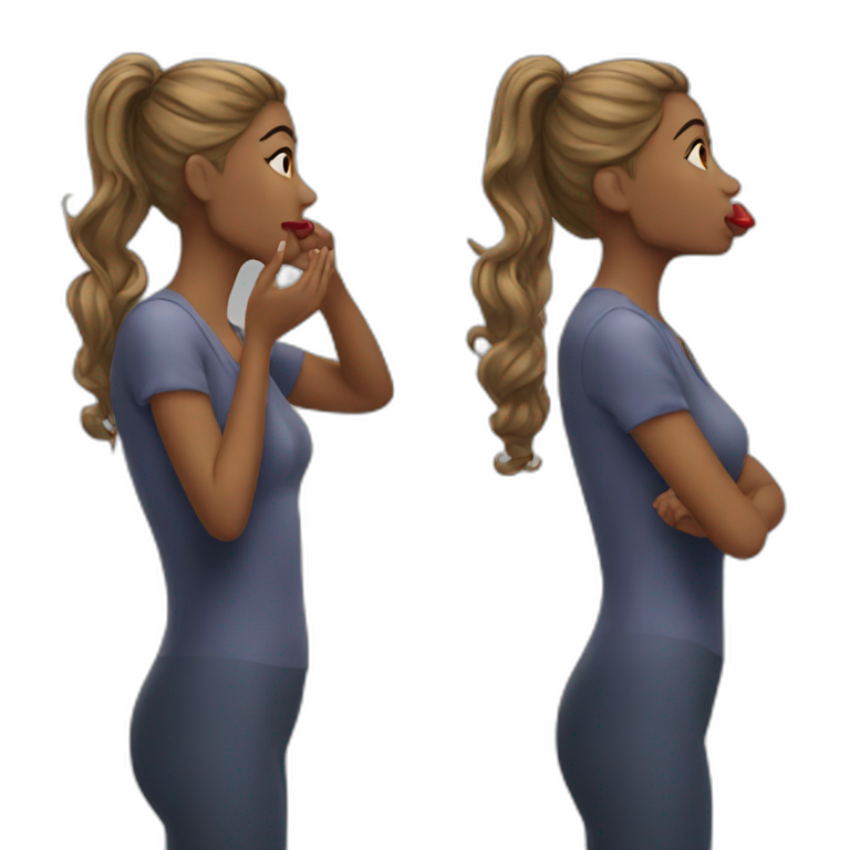 woman blowing kisses emoji
