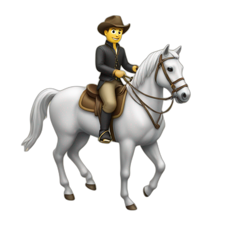Homme sur cheval emoji
