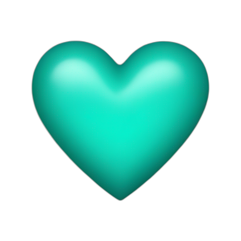 Teal heart emoji