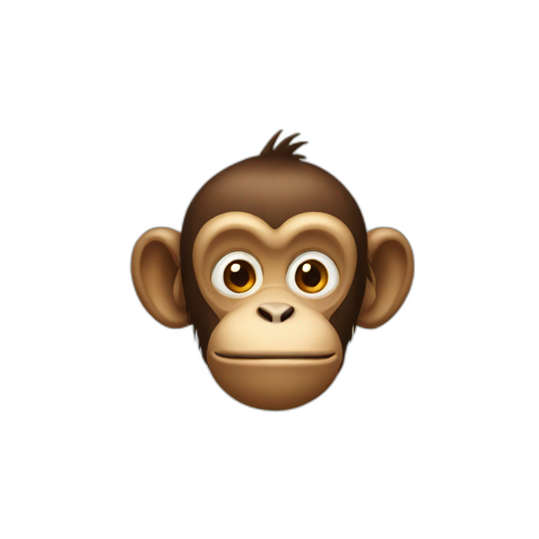 Monkey number 1 sign emoji