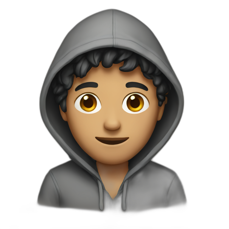 a guy with a hoodie emoji
