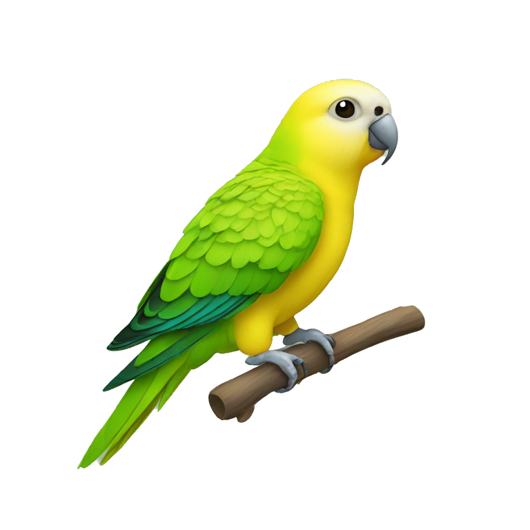Yellow and green parakeet emoji
