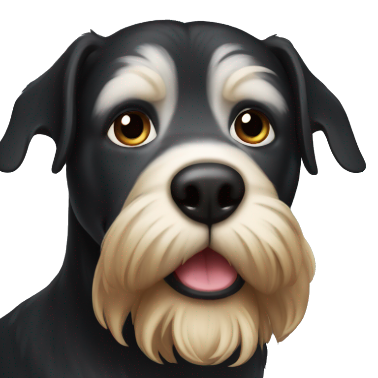 Black dog long snout emoji