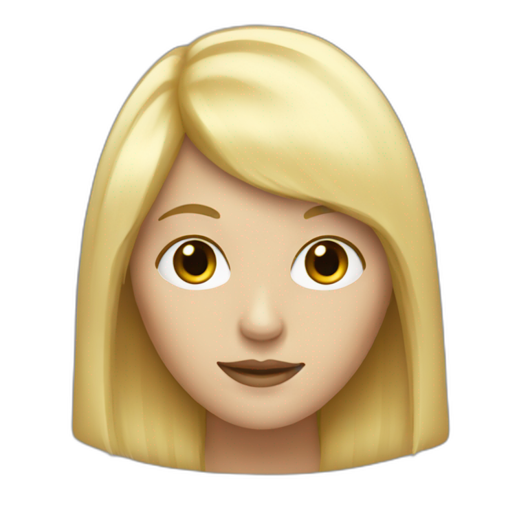 white-woman-with-blond-hair-fringe emoji
