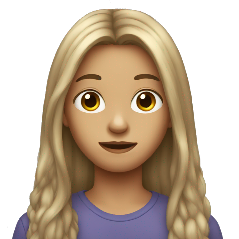 Long hair teenager emoji
