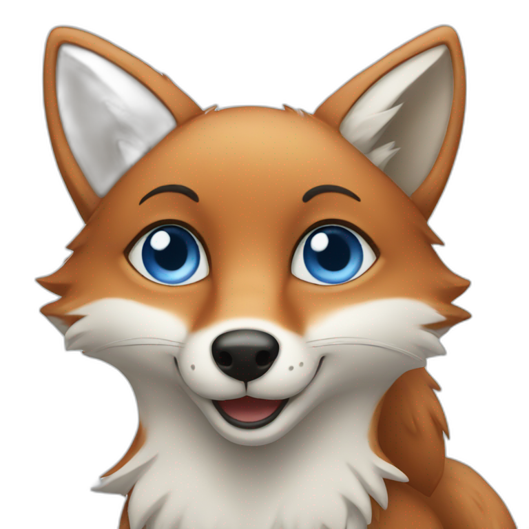 blue-eyed fox emoji