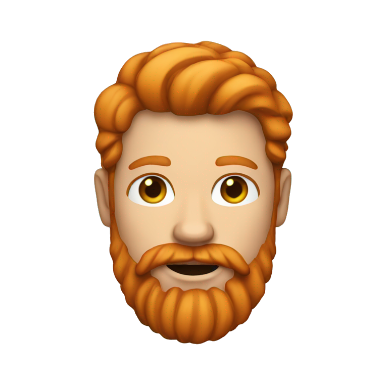 Ginger man with beard emoji