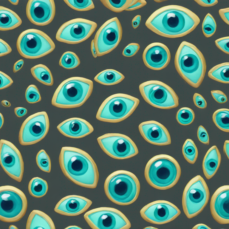 turquoise evil eye emoji