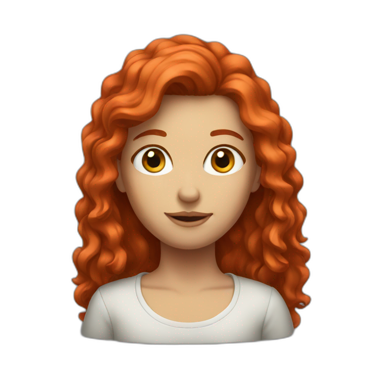 red-haired emoji