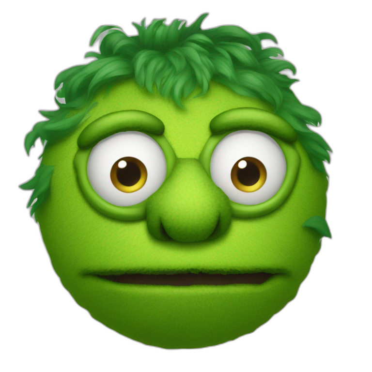 Cyclope green muppet  emoji