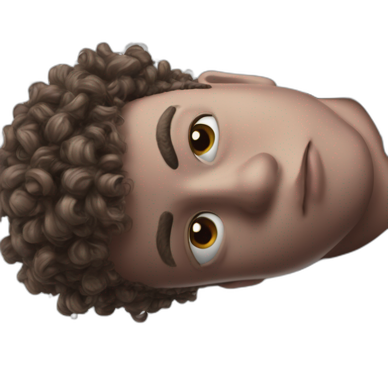 curly haired boy portrait emoji