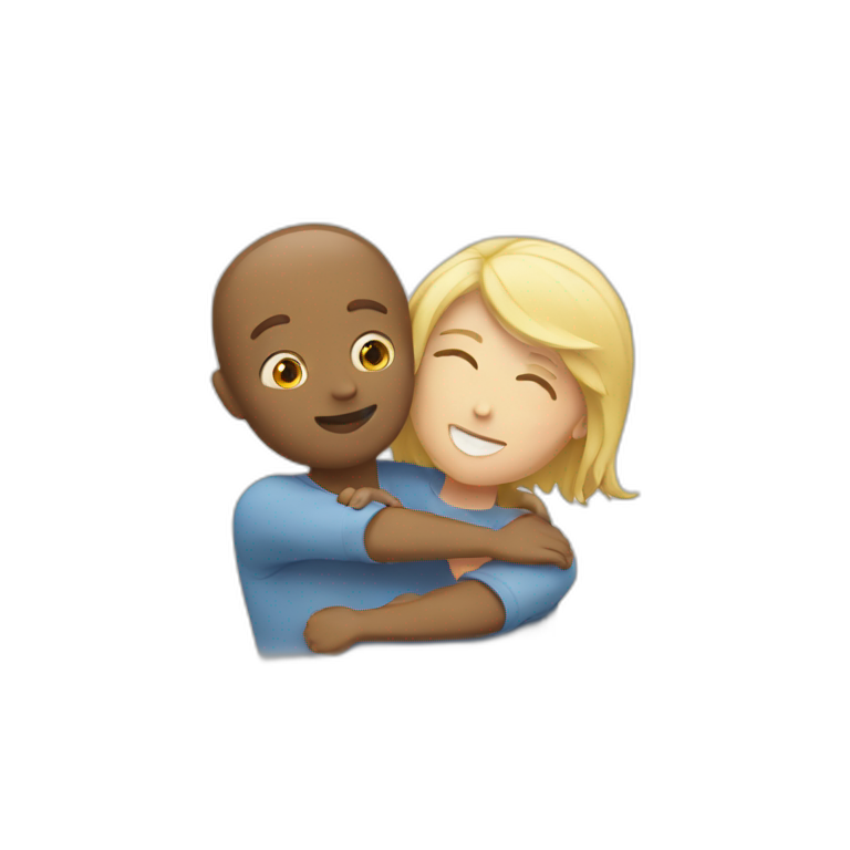 two white people hugging emoji