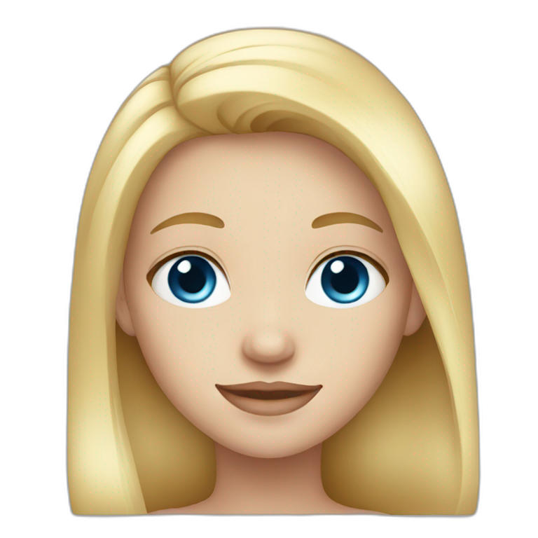 cute blonde girl with blue eyes emoji