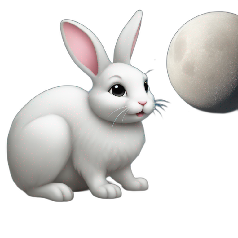 Bunny on the moon emoji