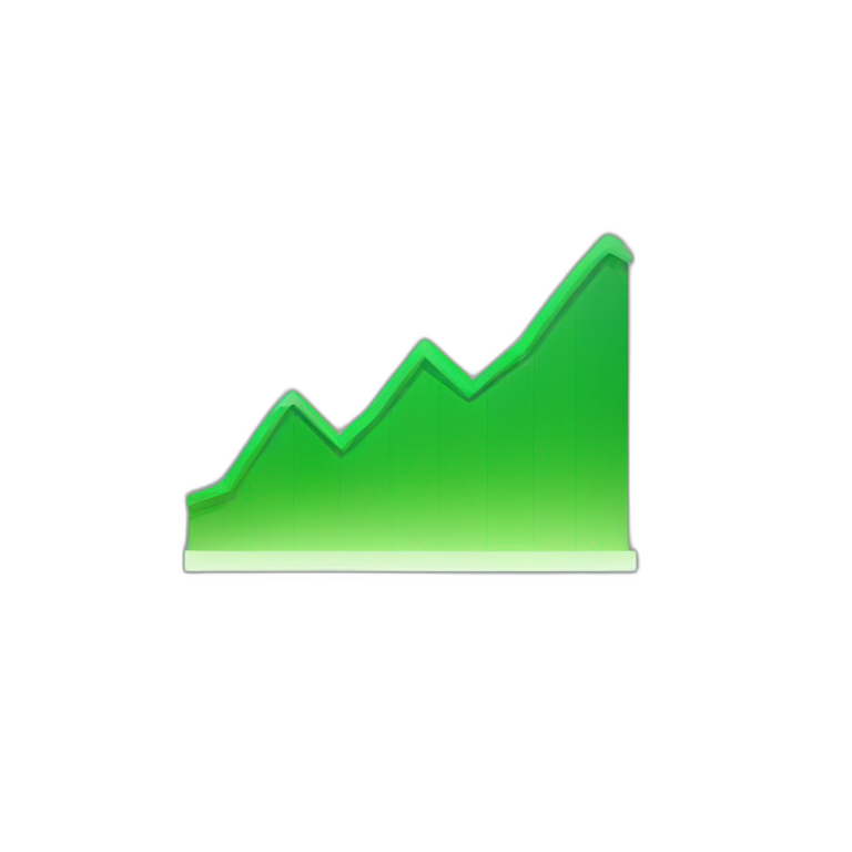 short green rising chart emoji