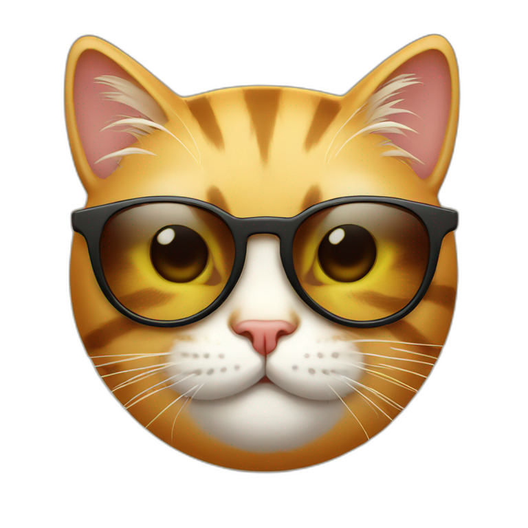 Cat smirking emoji with sunglasses emoji