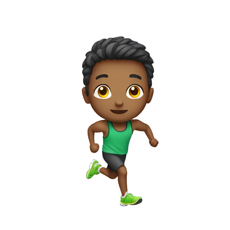 Boy with running  shoe emoji