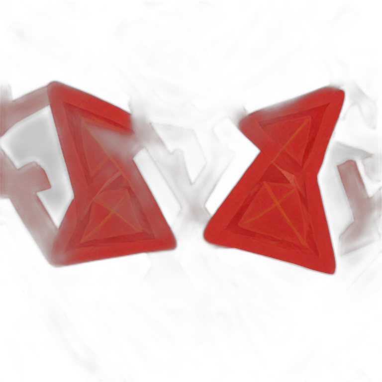 red intersecting two triangles emoji