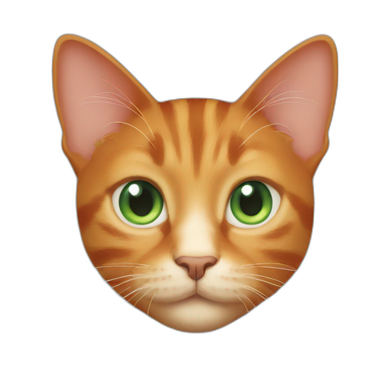 green eyed red tabby cat emoji