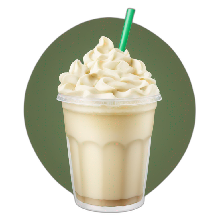 Starbucks white chocolate Frappé emoji
