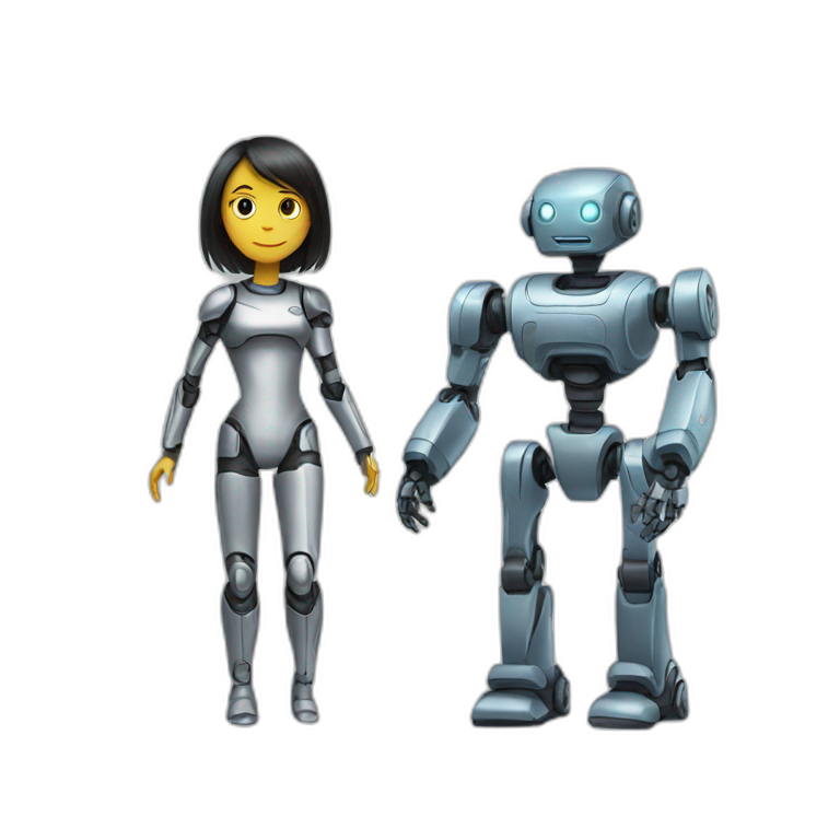 Robot AND human  emoji