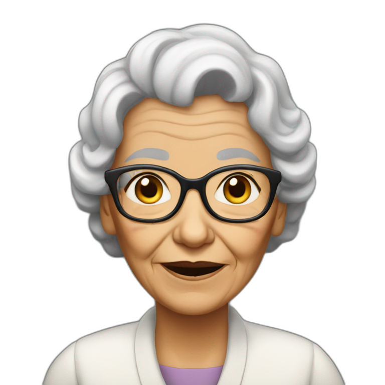Old woman named ms.cox emoji