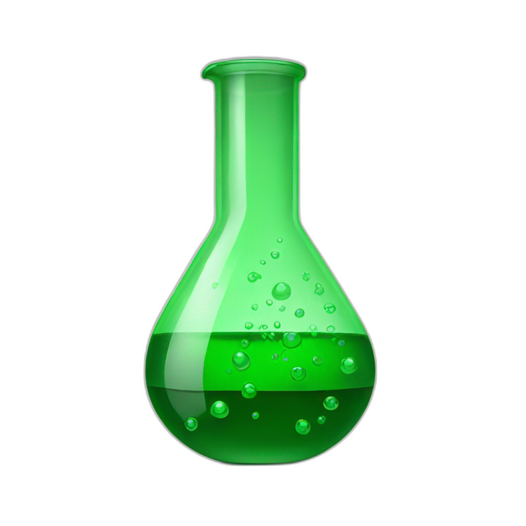 green laboratory flask emoji