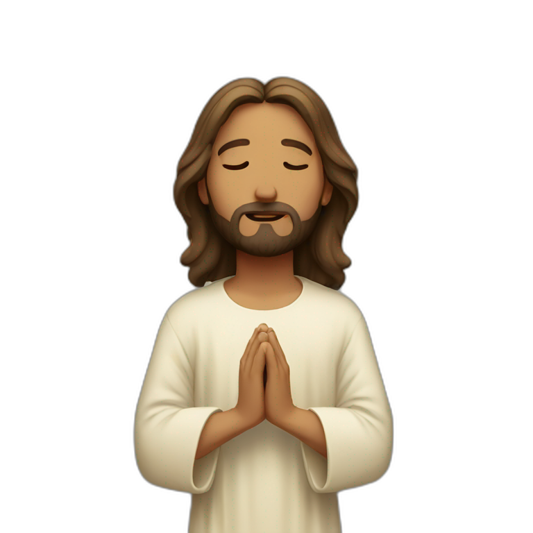 jesus praying his friend emoji