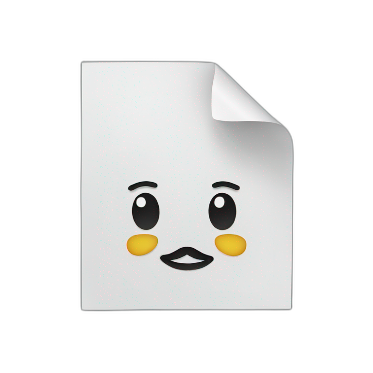 Paper sheet with the tuxedo emoji