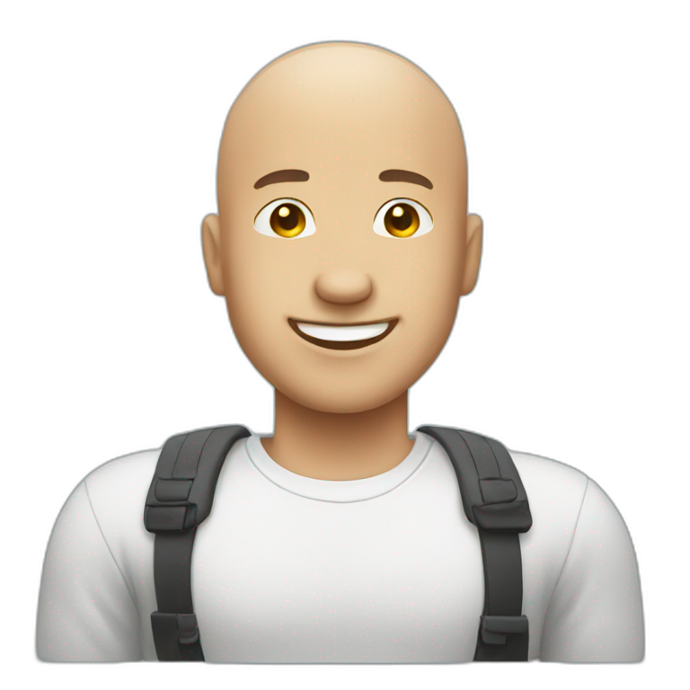 Bald Person happy with new phone emoji