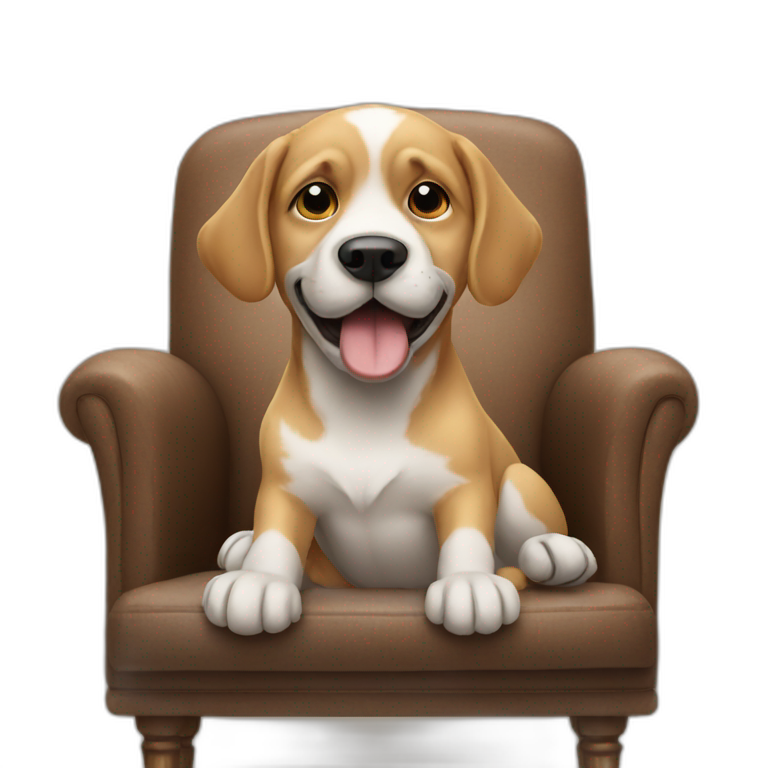 Dog on a chair emoji