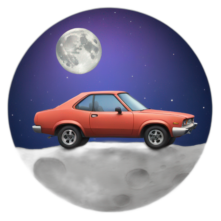 car on the moon emoji