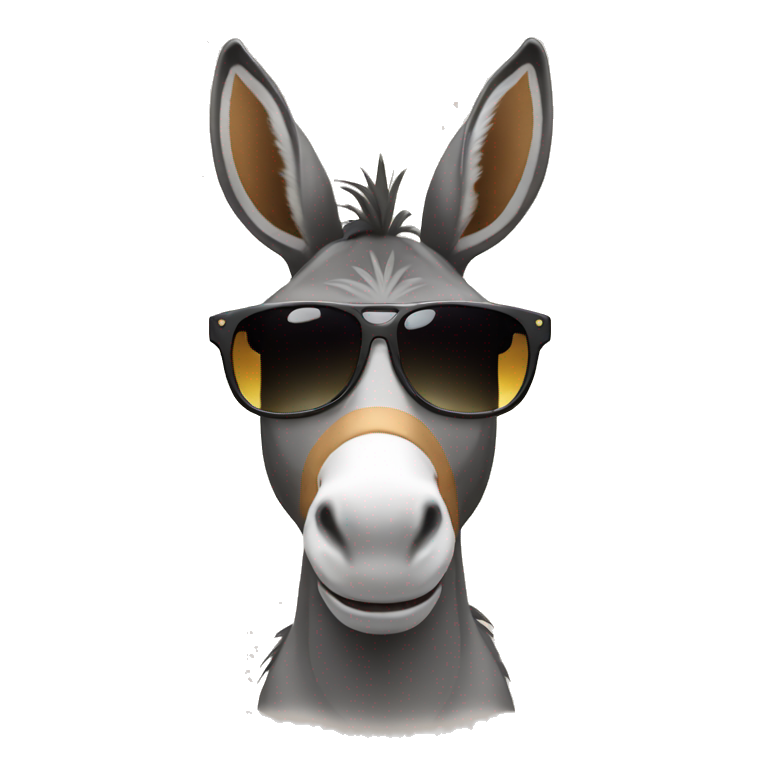 Donkey in sunglasses emoji