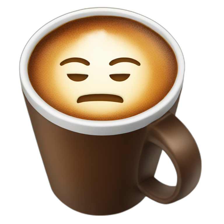 Hot coffee for a hipster emoji