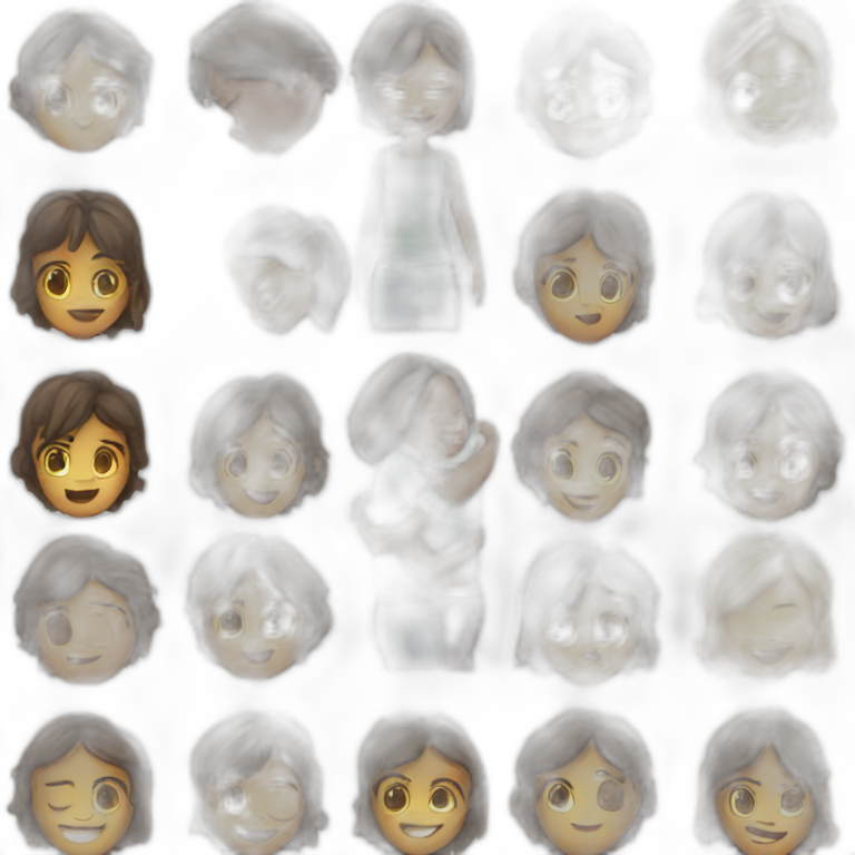 A girl hugging a boy emoji