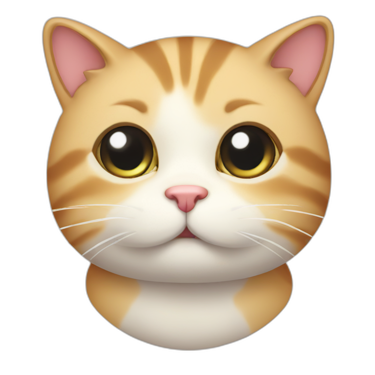 Cute little chubby Cat  emoji