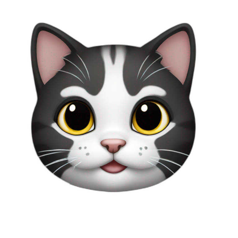 Cute little cat black emoji